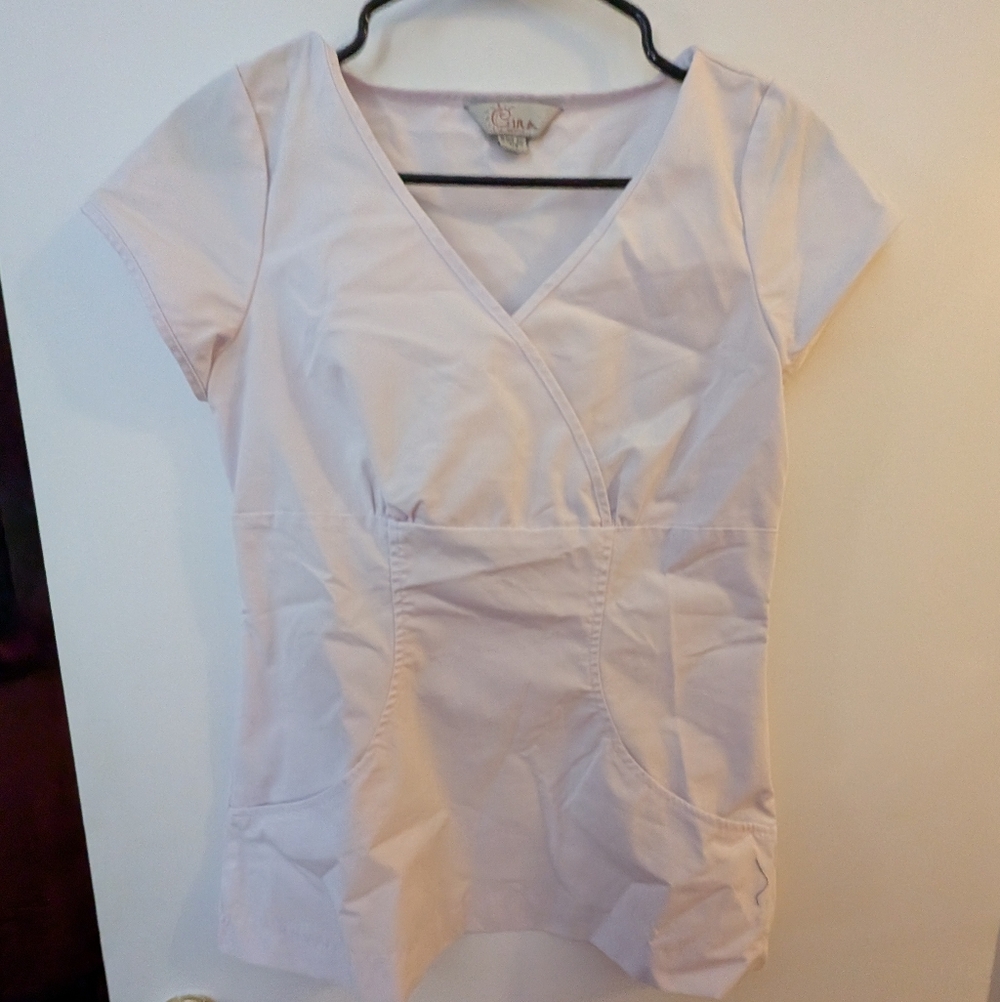 Women's White Scrub Top